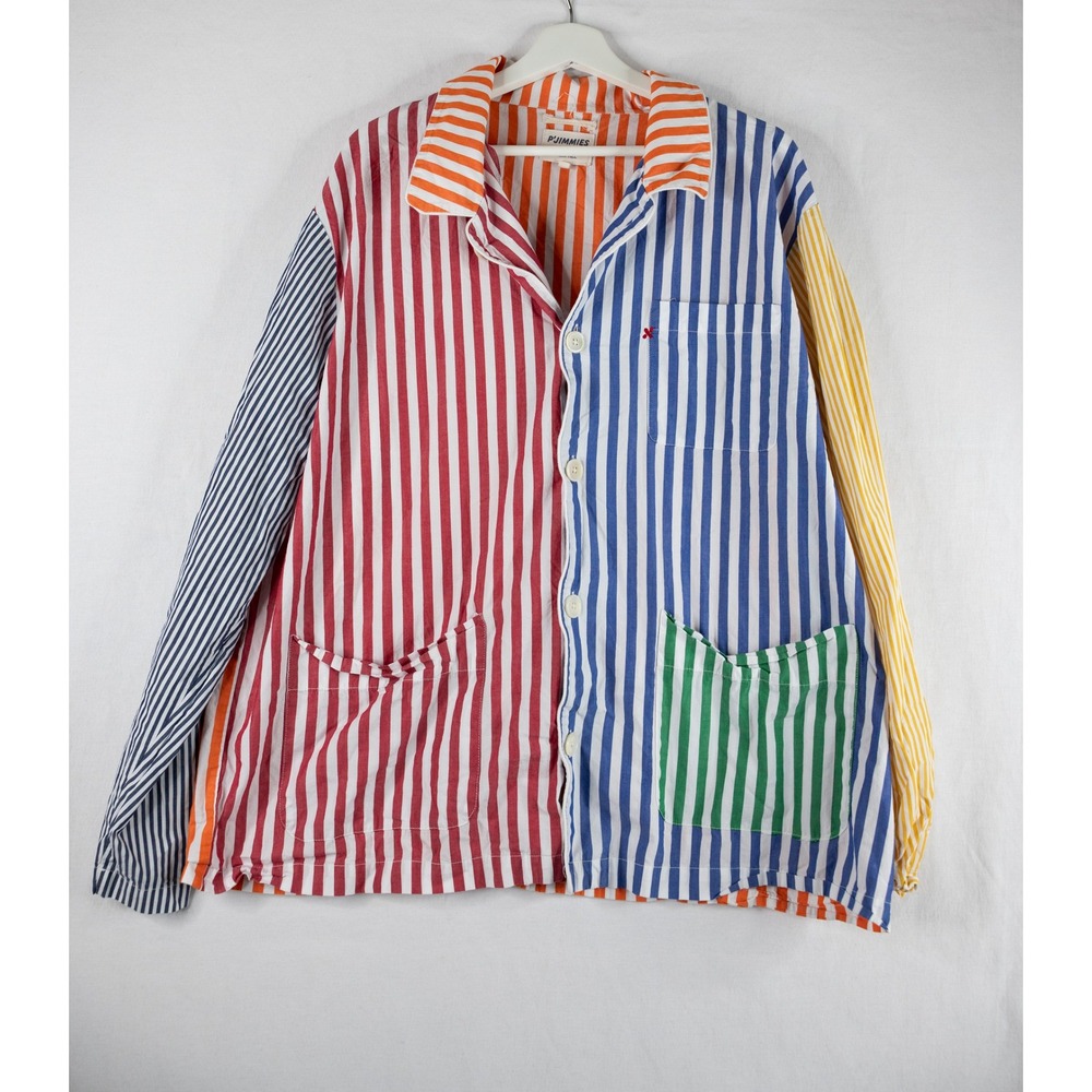 Alex Mill P'jimmies Pajama Set Mens XXL Multi Color Excellent Striped Sleepwear - Picture 2 of 6
